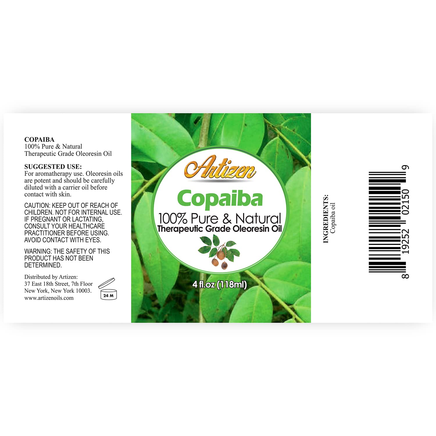 Artizen Copaiba oil eyedropper enables precise, mess-free application.