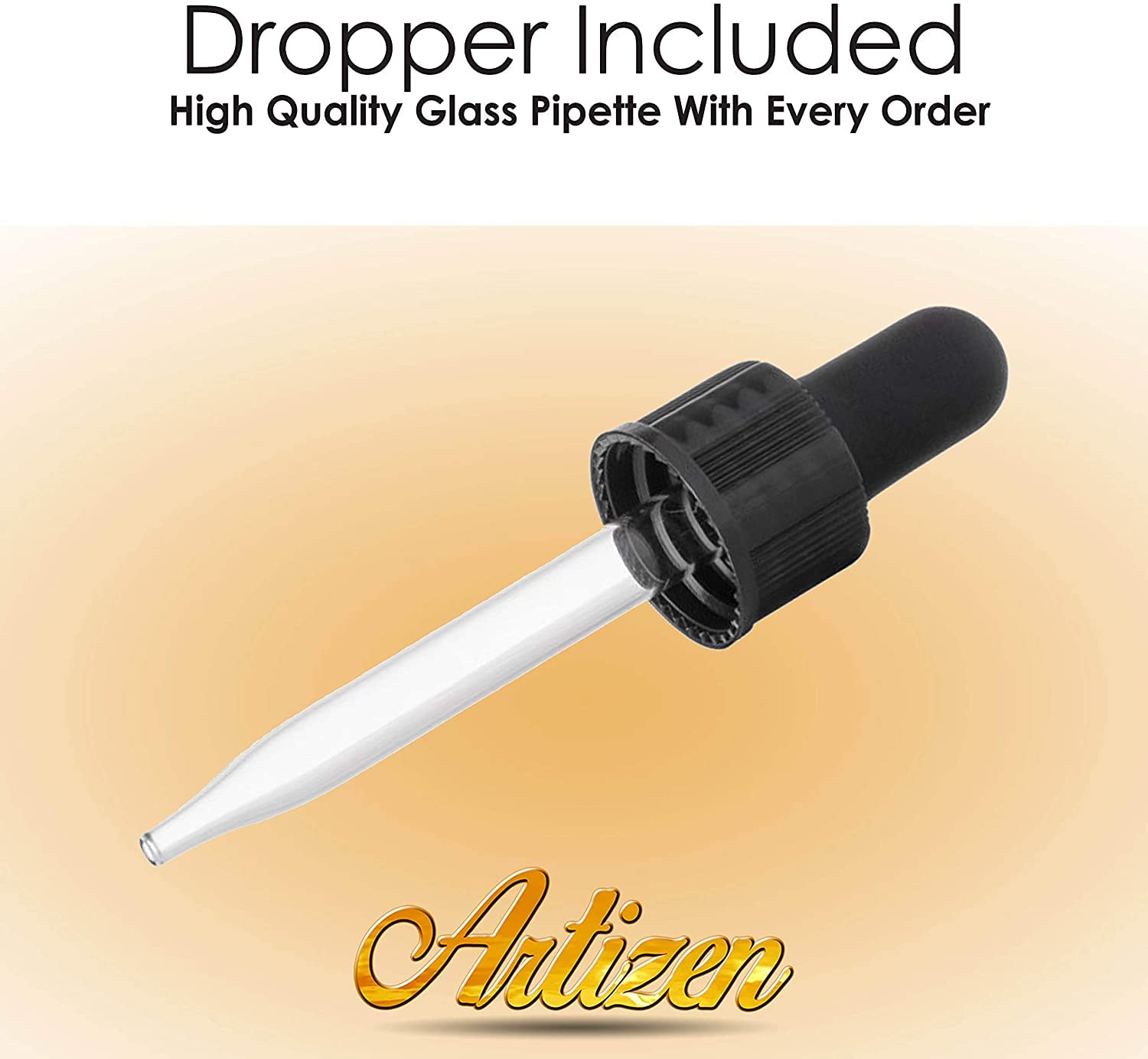 Dropper cap detail for precise dosing in blends.
