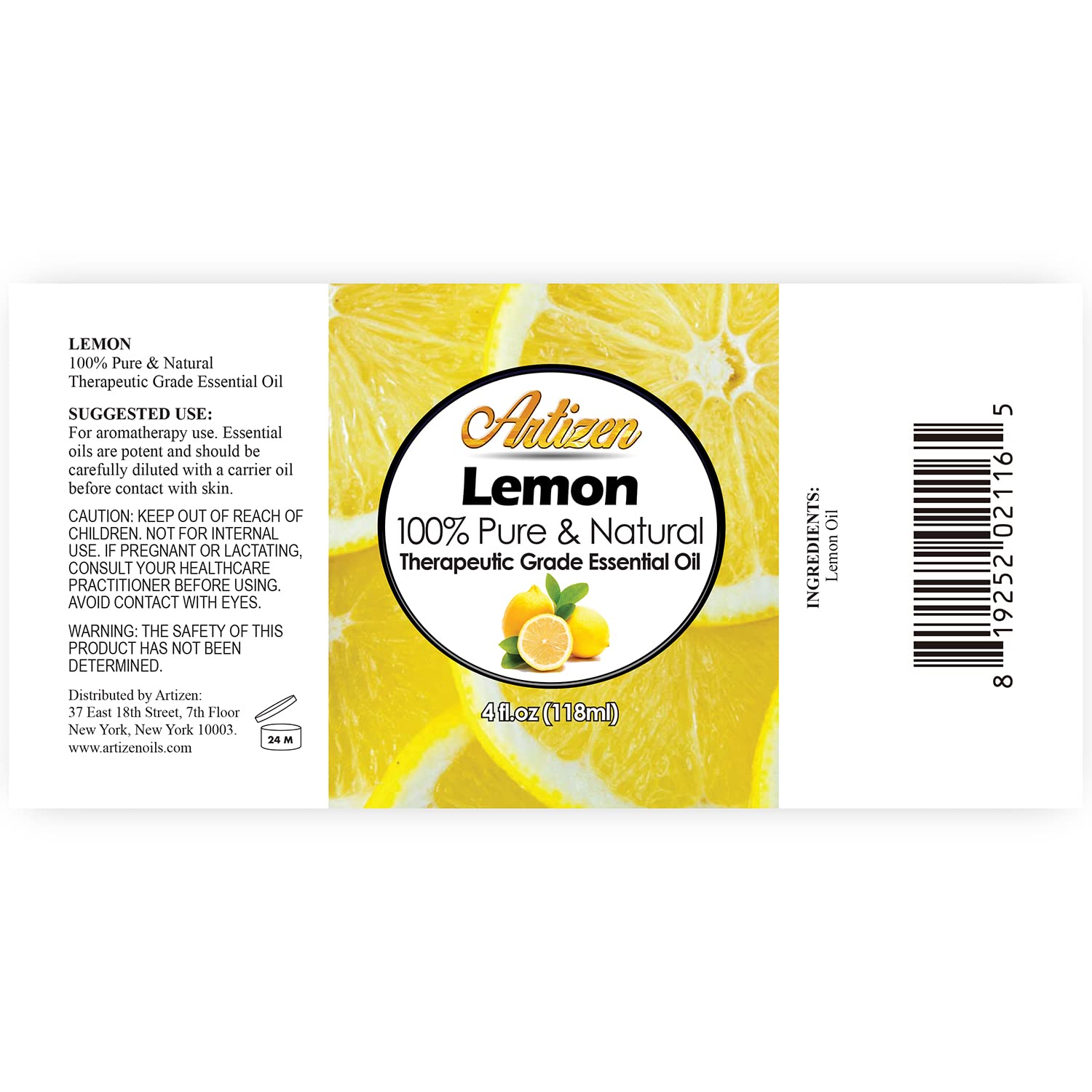 Artizen lemon oil with dropper cap for precise, mess-free dispensing.