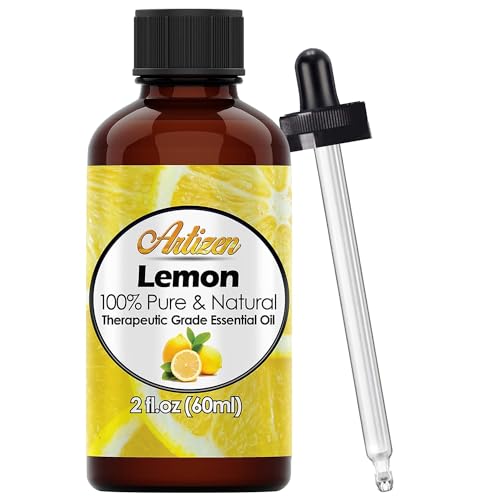 Artizen Aceite esencial de limón, difusor listo para ambientes brillantes.