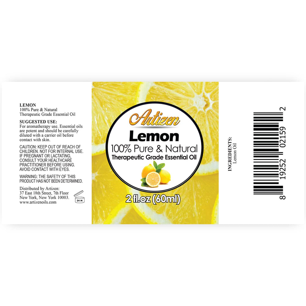 Artizen Limón, gotero incluido, ideal para difusor y mezclas aromáticas.