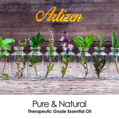 Artizen Myrrh amber-glass-bottle preserves potency for year-round aromatherapy.