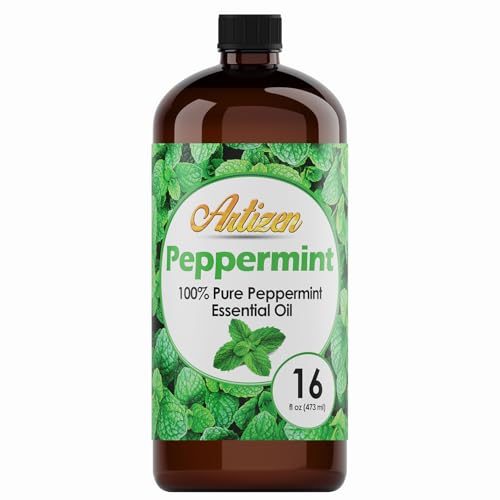 Artizen Peppermint Oil 16oz bulk bottle for diffusers and DIY projects