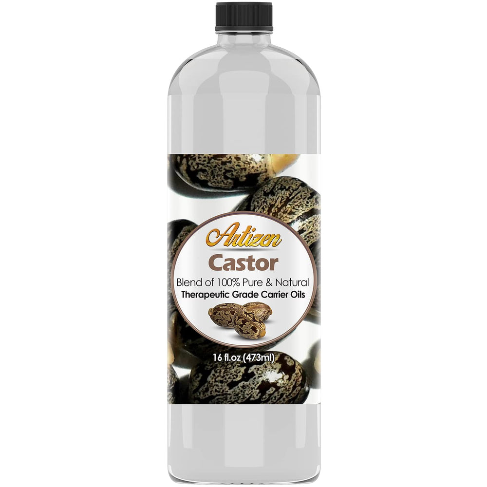 Artizen Pure Castor Oil 16oz bottle for skin and hair hydration