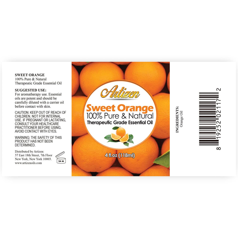 Artizen Sweet Orange Oil in diffuser setup for cozy fall living spaces.