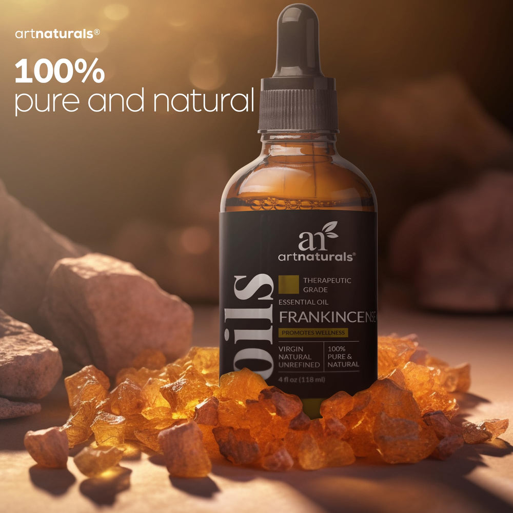 ArtNaturals Frankincense essential oil GC/MS report verifying purity.