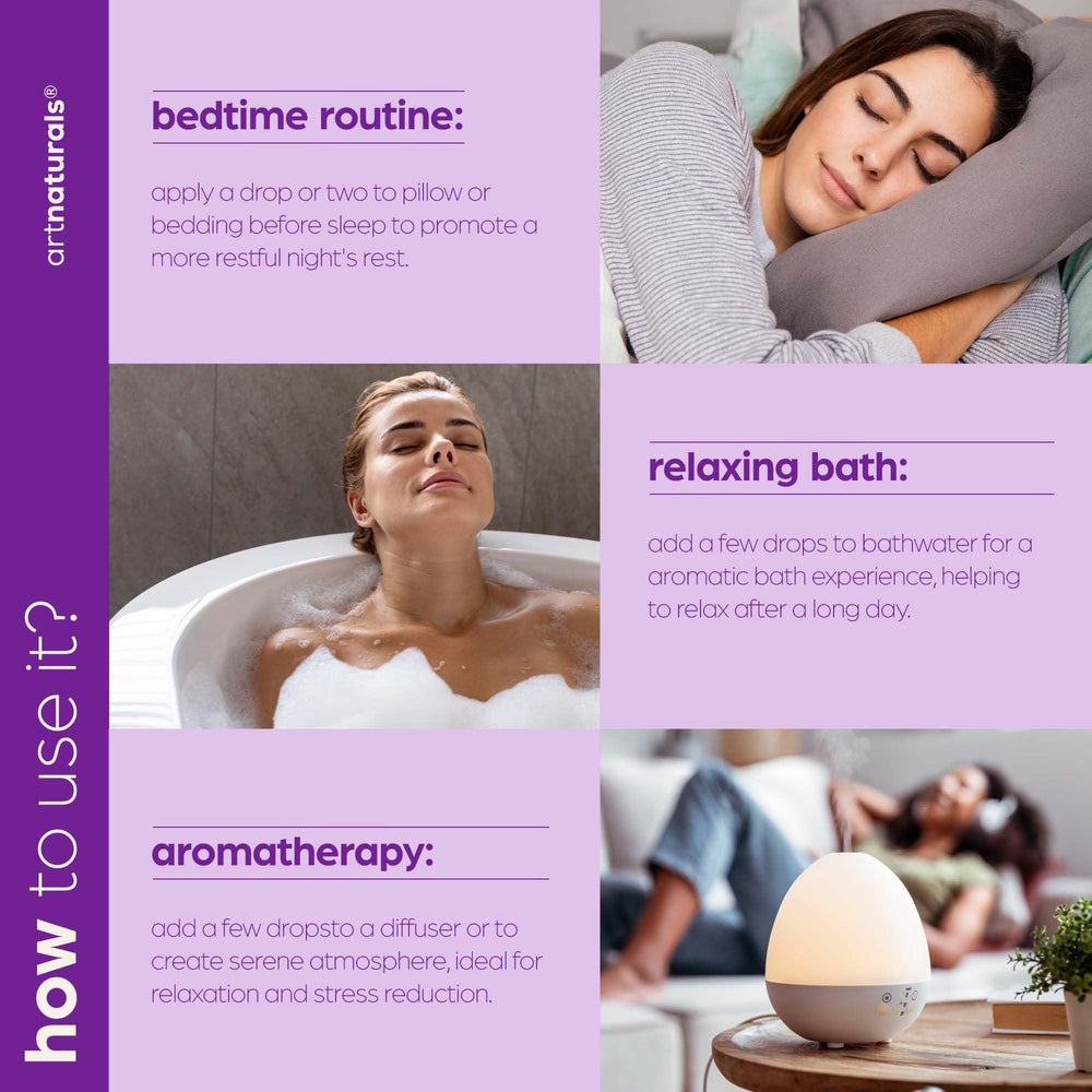 ArtNaturals lavender essential oil GC/MS label indicating testing