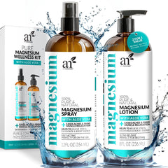 ArtNaturals magnesium oil spray bottle for quick skin absorption and targeted relief