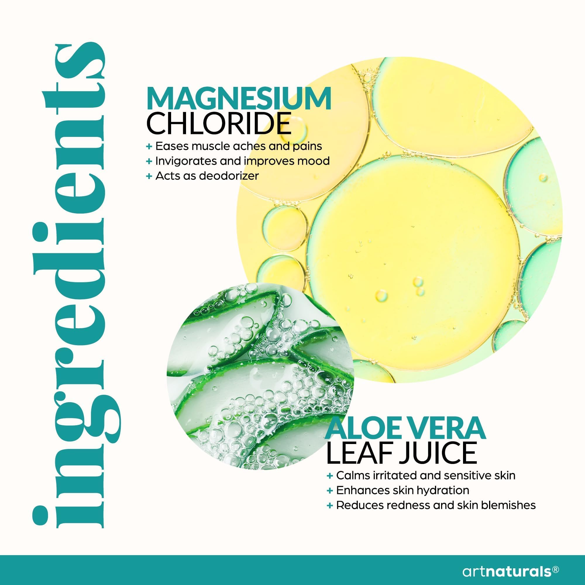 ArtNaturals magnesium lotion used for massage to soothe joints and muscles