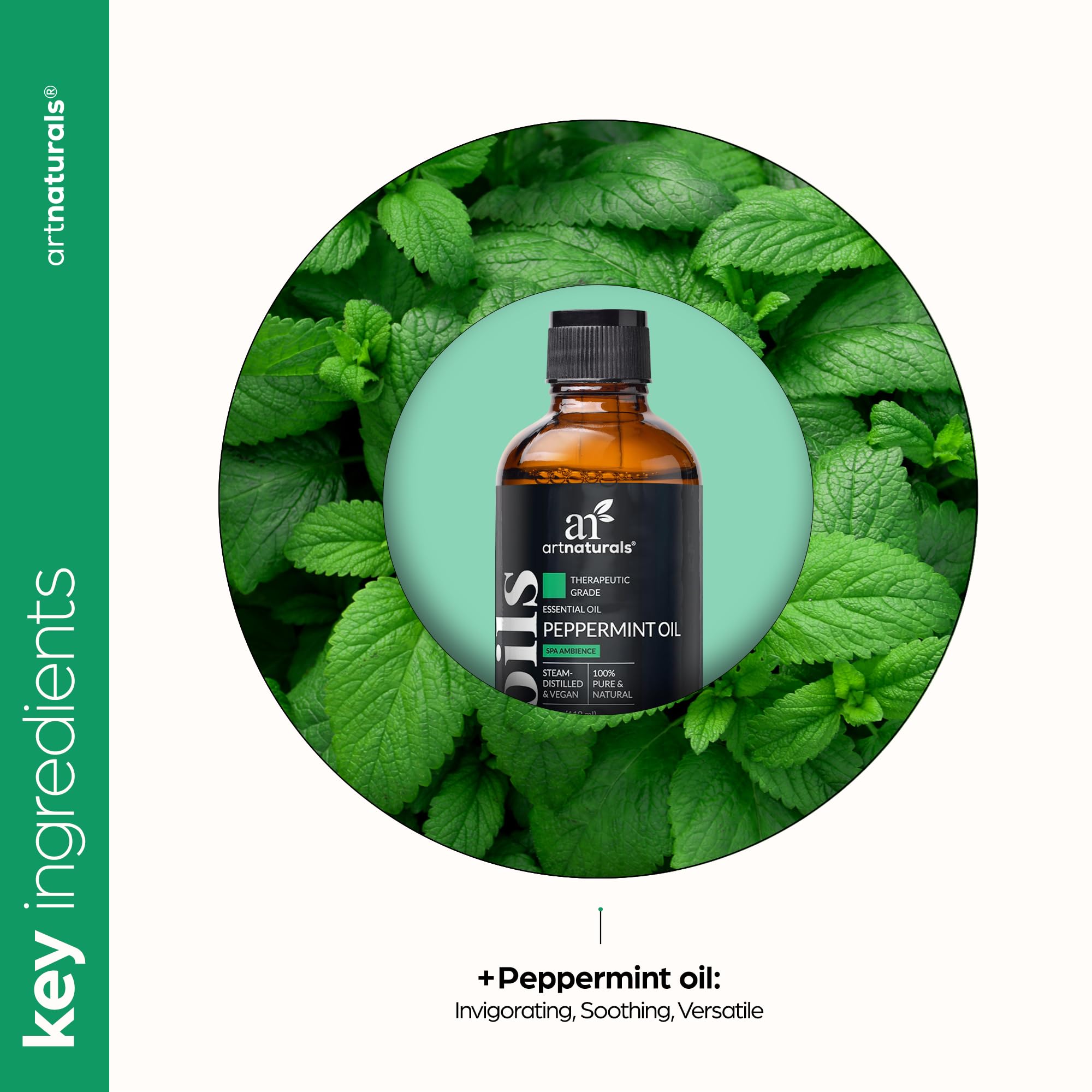 artnaturals Peppermint Oil aroma freshens the room for a bright space.