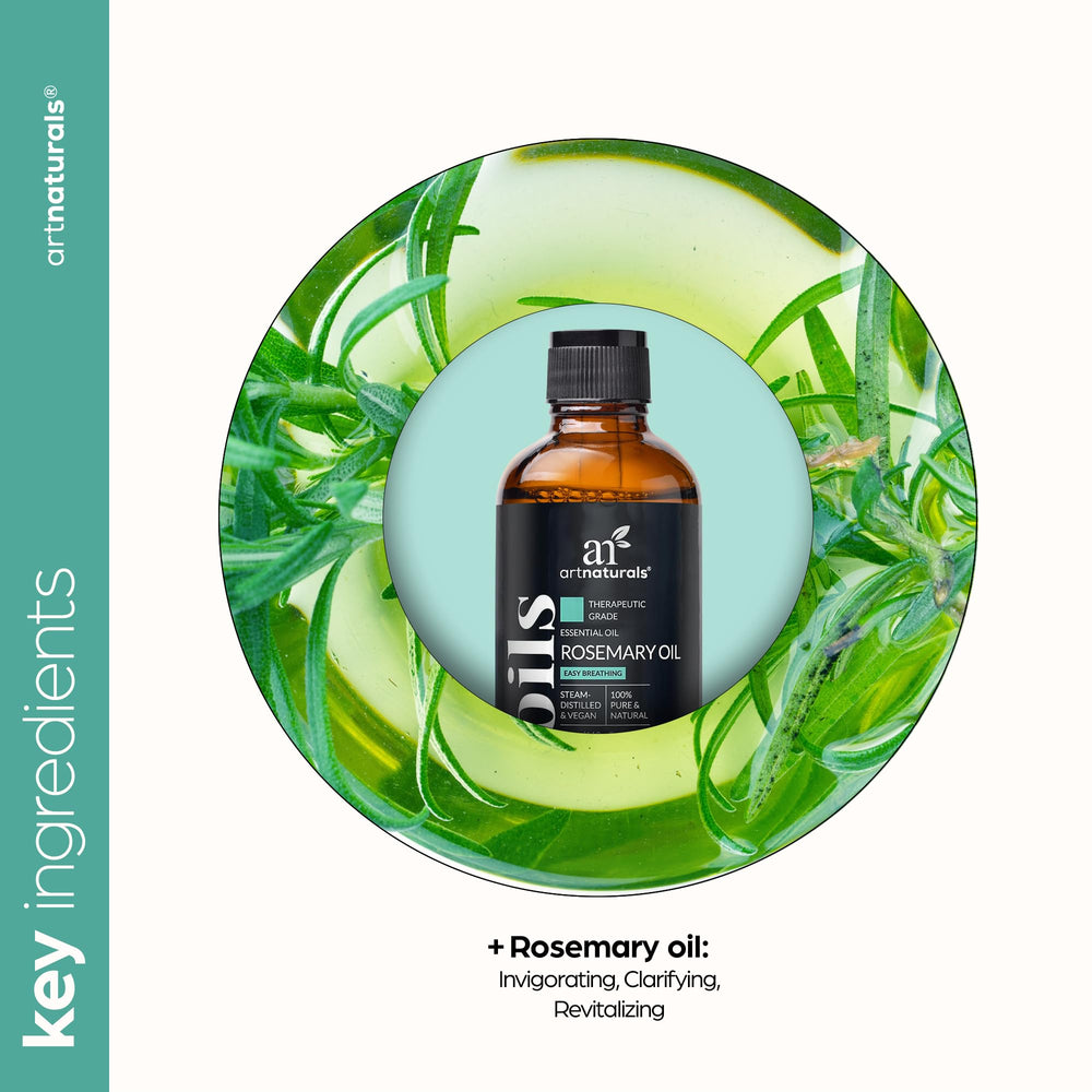 ArtNaturals Rosemary Essential Oil in use during home spa routine.