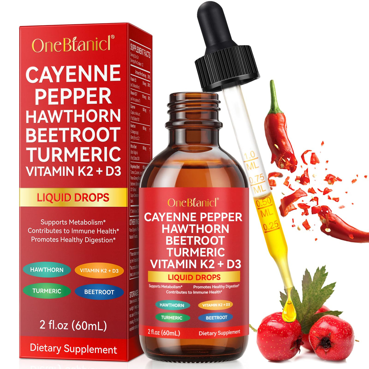 artoa-labs cayenne drops bottle for convenient sublingual use and quick absorption