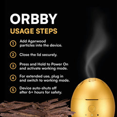 Artronic Orbby cordless diffuser for portable scent on travel and car.
