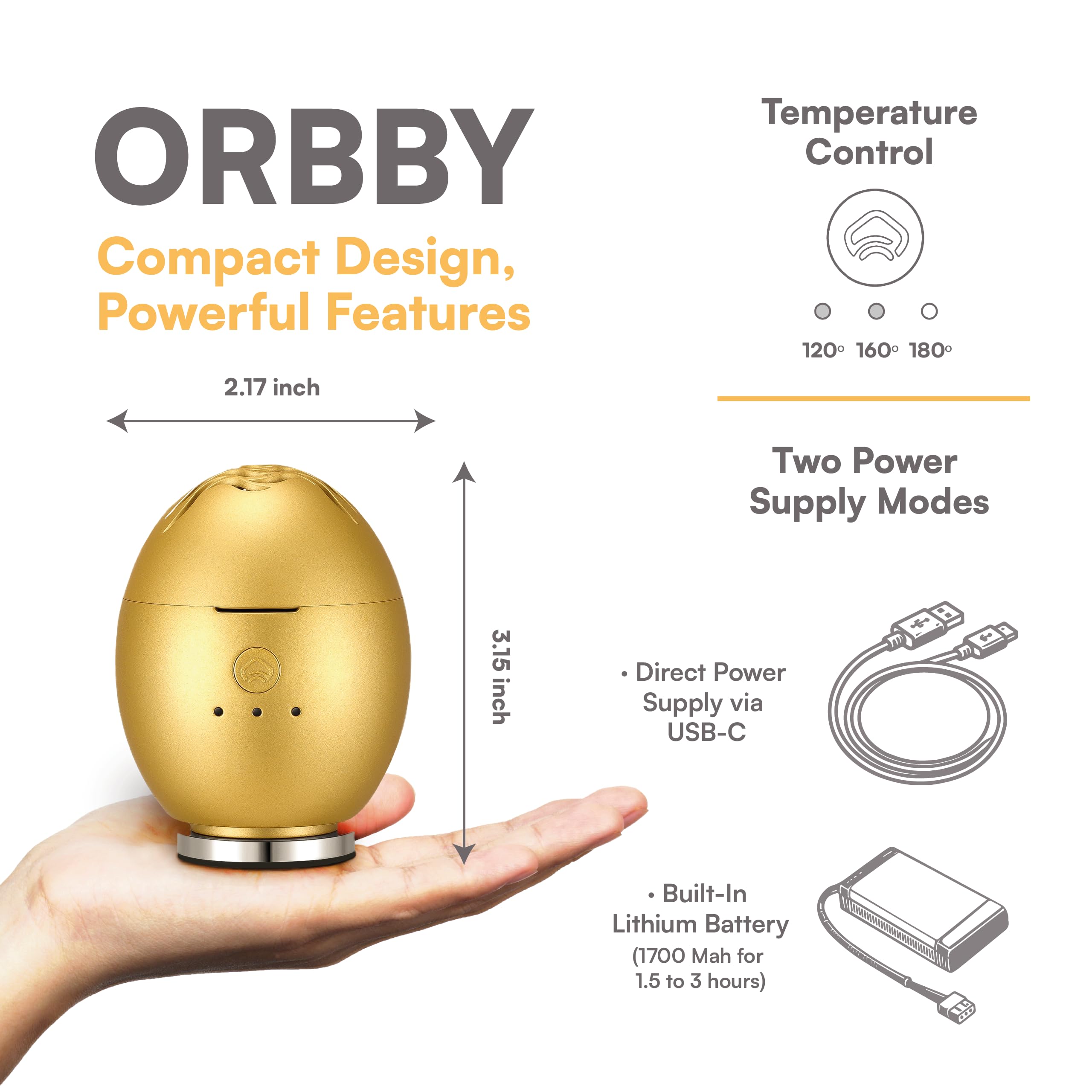 Artronic Orbby diffuser in a travel setup showing portable aroma on the go.