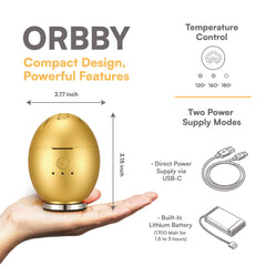 Artronic Orbby diffuser in a travel setup showing portable aroma on the go.