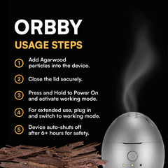 Artronic Orbby diffuser with USB-C cable demonstrates quick charging for ready-to-use setup.