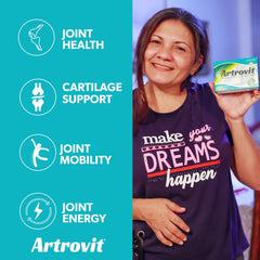 Artrovit label front view showing ingredient blend