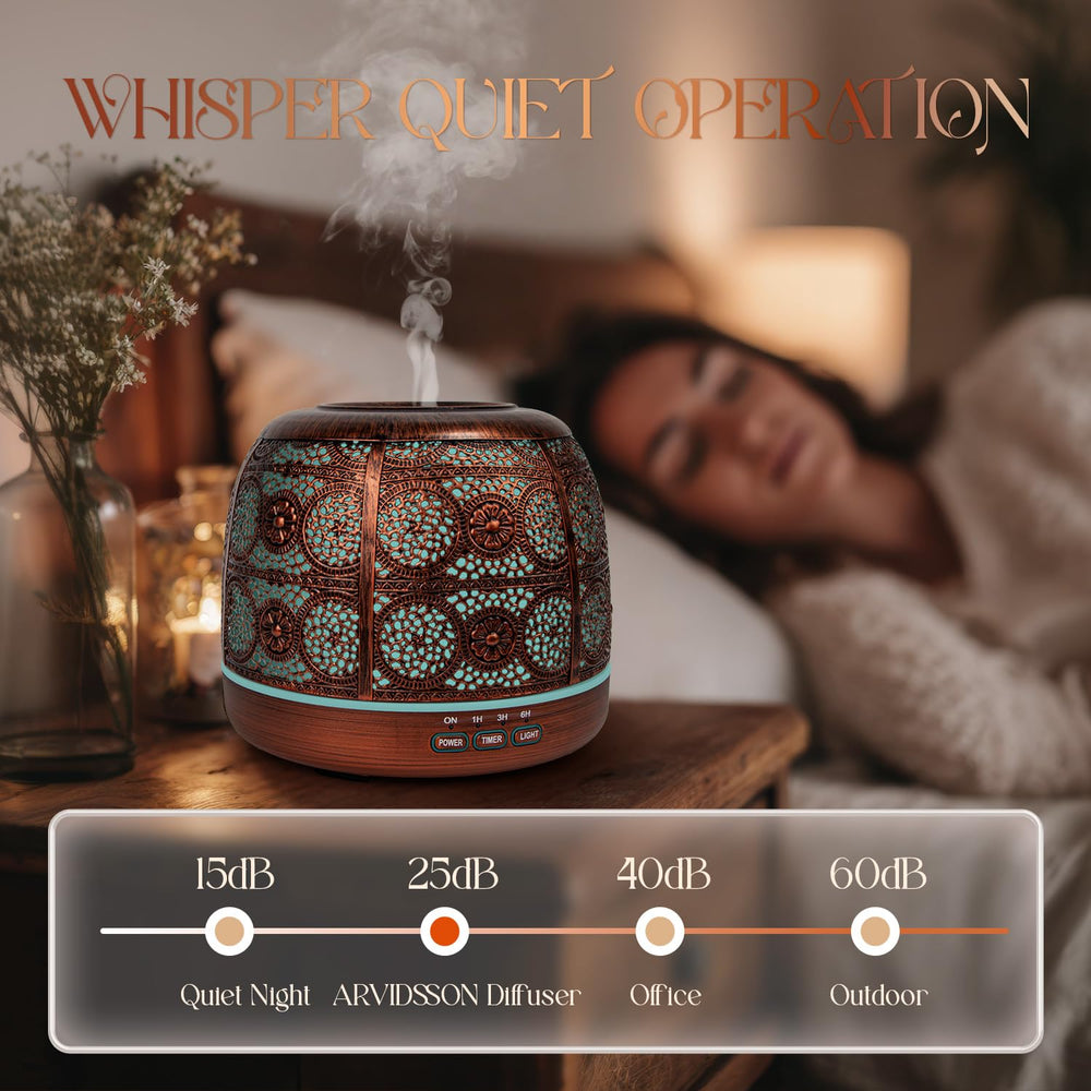 ARVIDSSON 500ml diffuser includes automatic shut-off for worry-free operation.