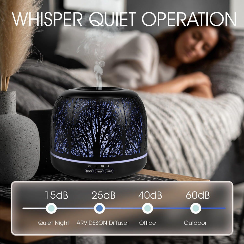 ARVIDSSON 500ml diffuser creates a peaceful large-room atmosphere with ultrasonic mist.