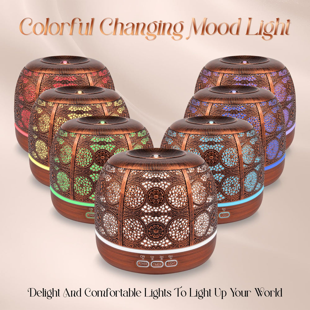 ARVIDSSON 500ml diffuser offers color-changing LEDs for mood-enhancing lighting.