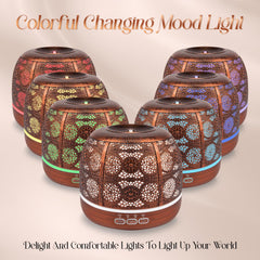 ARVIDSSON 500ml diffuser offers color-changing LEDs for mood-enhancing lighting.