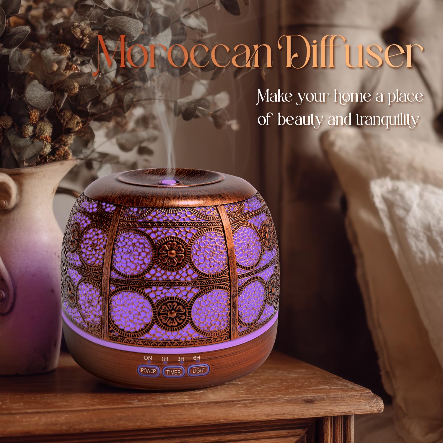 ARVIDSSON 500ml diffuser operates whisper-quiet for undisturbed relaxation.