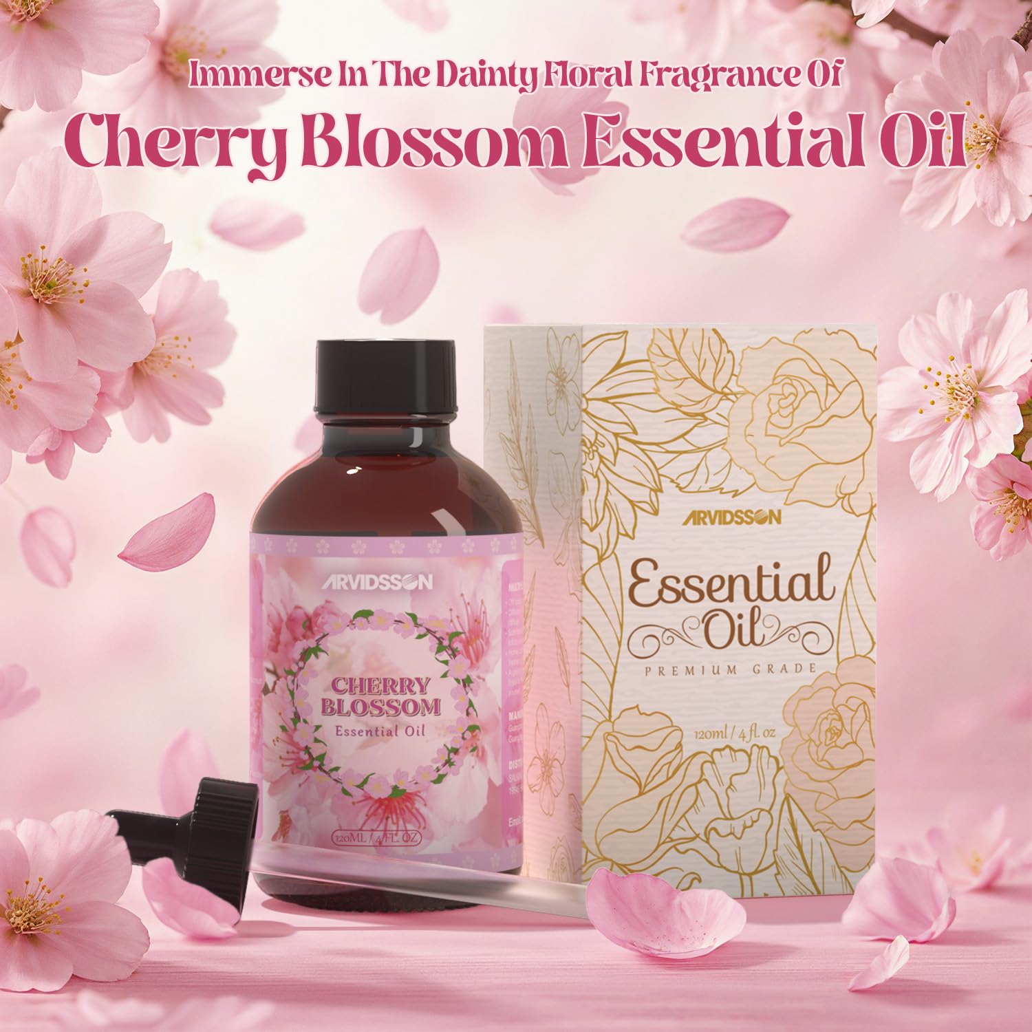 Living room diffuser scene with ARVIDSSON Cherry Blossom oil.
