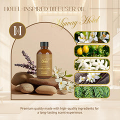 ARVIDSSON My Way diffuser oil bottle showcased for hotel-like ambience.