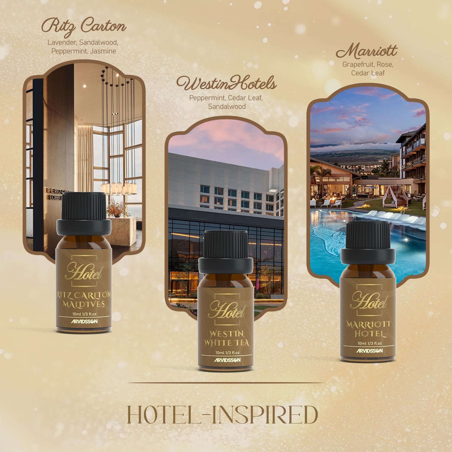 ARVIDSSON diffuser oils bottle closeup highlights premium packaging and clear aroma