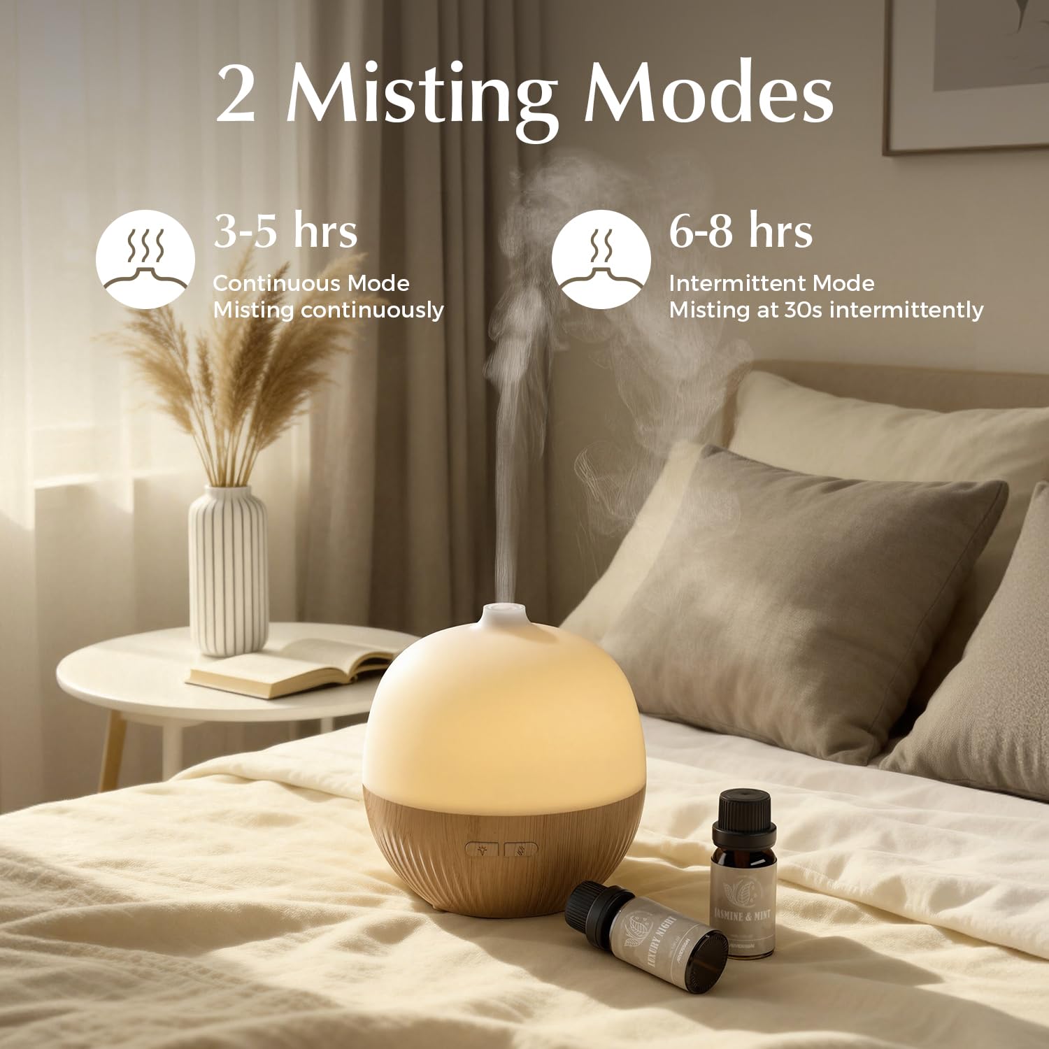 ARVIDSSON ultrasonic diffuser operating silently for quiet moments