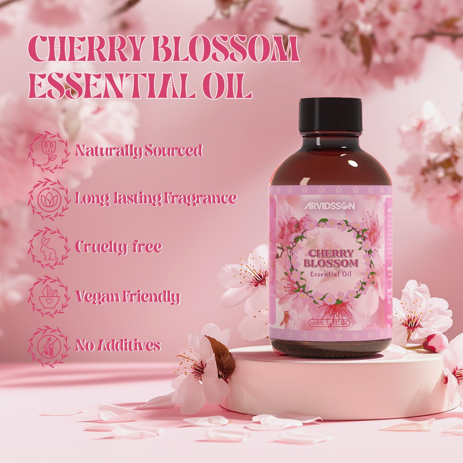 ARVIDSSON diffuser with cherry blossom aroma filling the room beautifully.