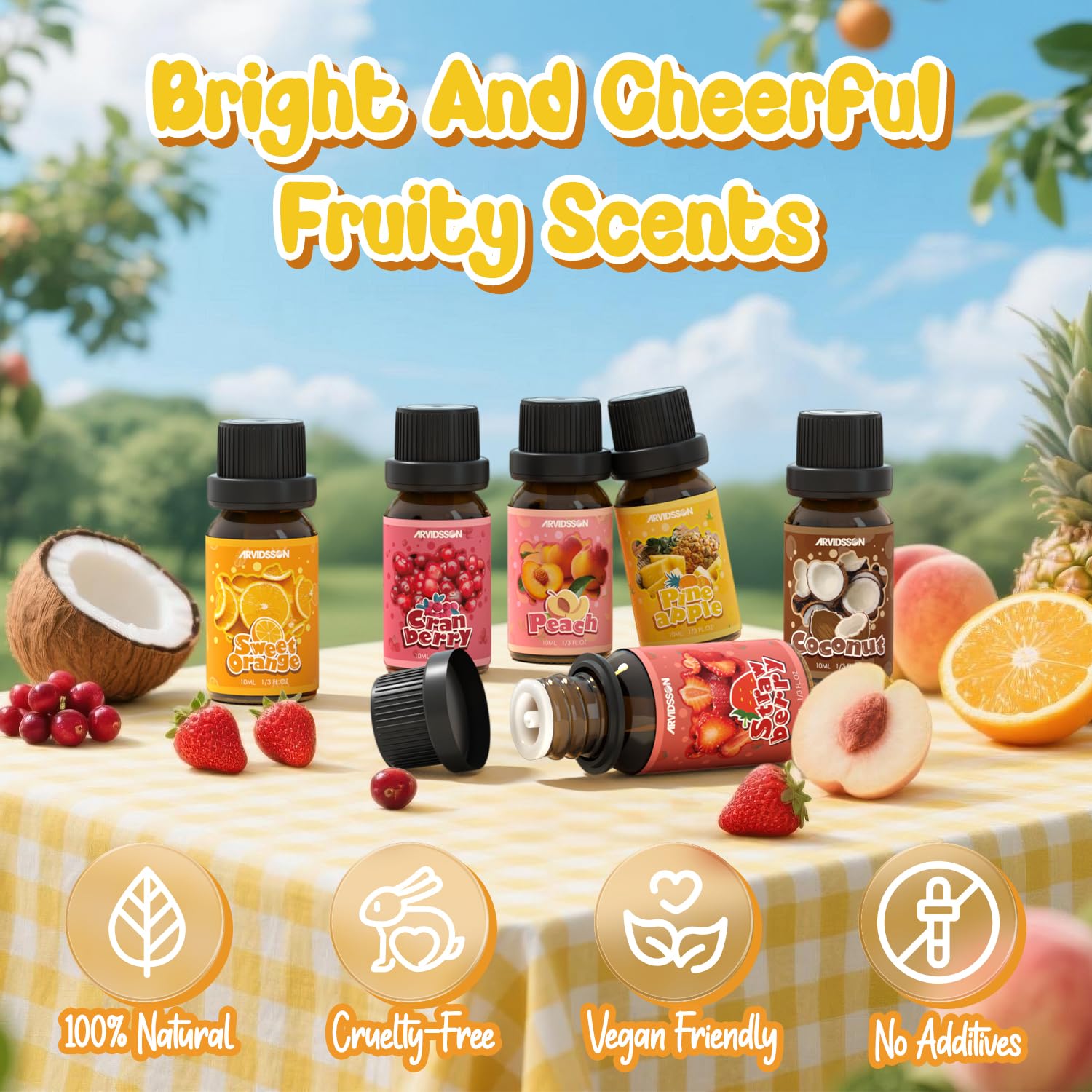ARVIDSSON Pineapple diffuser oil for refreshing room ambiance and tropical aroma