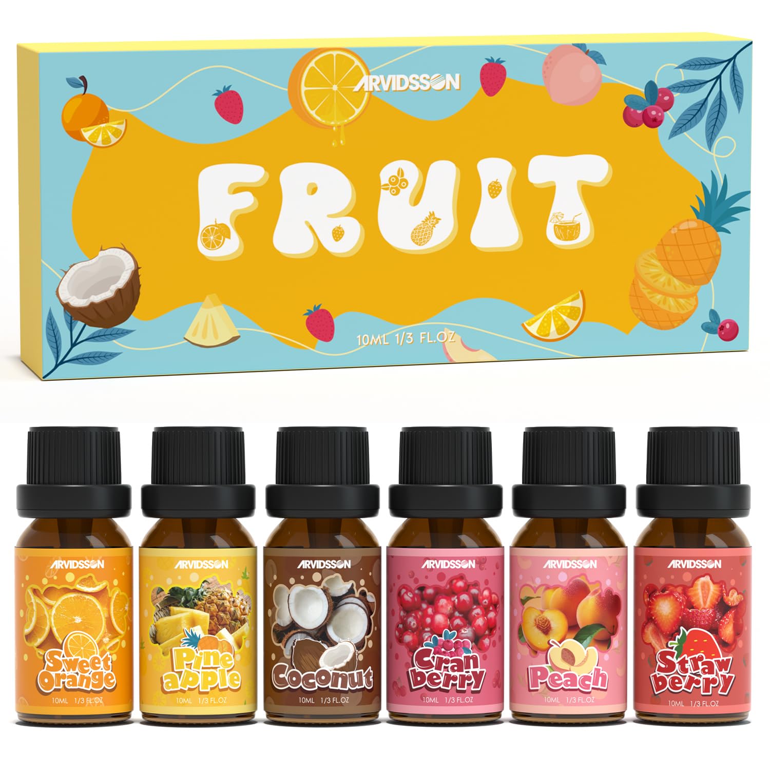 ARVIDSSON Fruits Essential Oils Sweet Orange bottle for uplifting mood and vibrant home fragrance