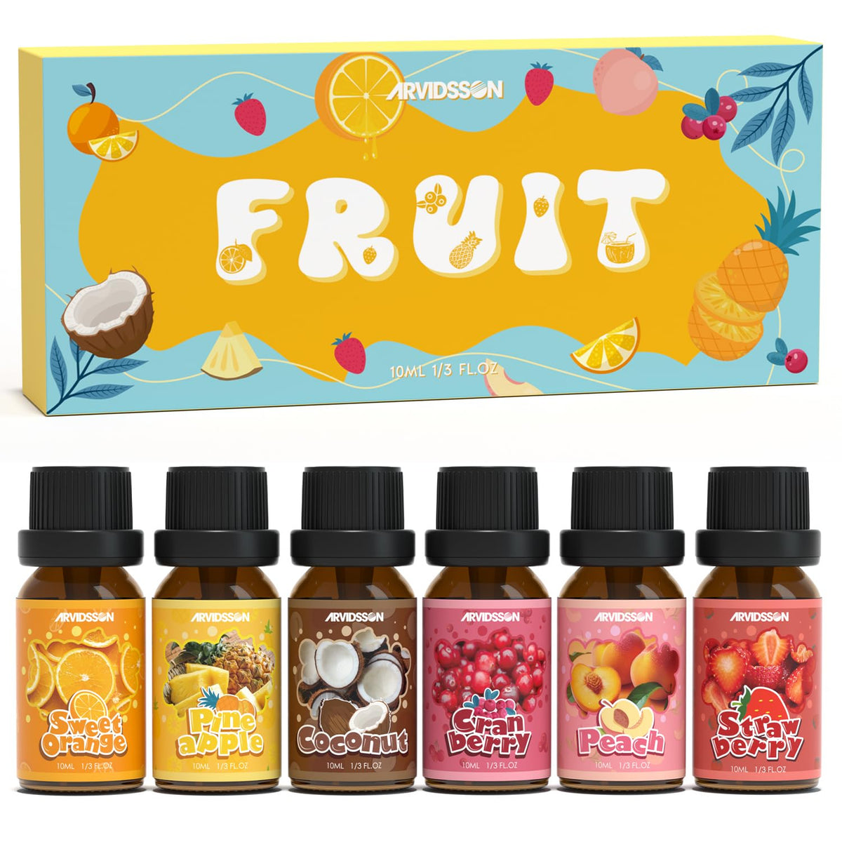 ARVIDSSON Fruits Essential Oils Sweet Orange bottle for uplifting mood and vibrant home fragrance