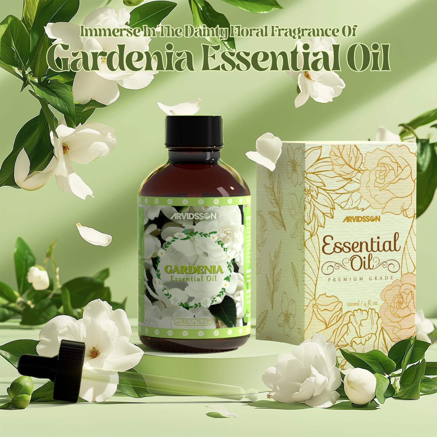 Unboxing ARVIDSSON Gardenia packaging reveals premium quality and fragrance.