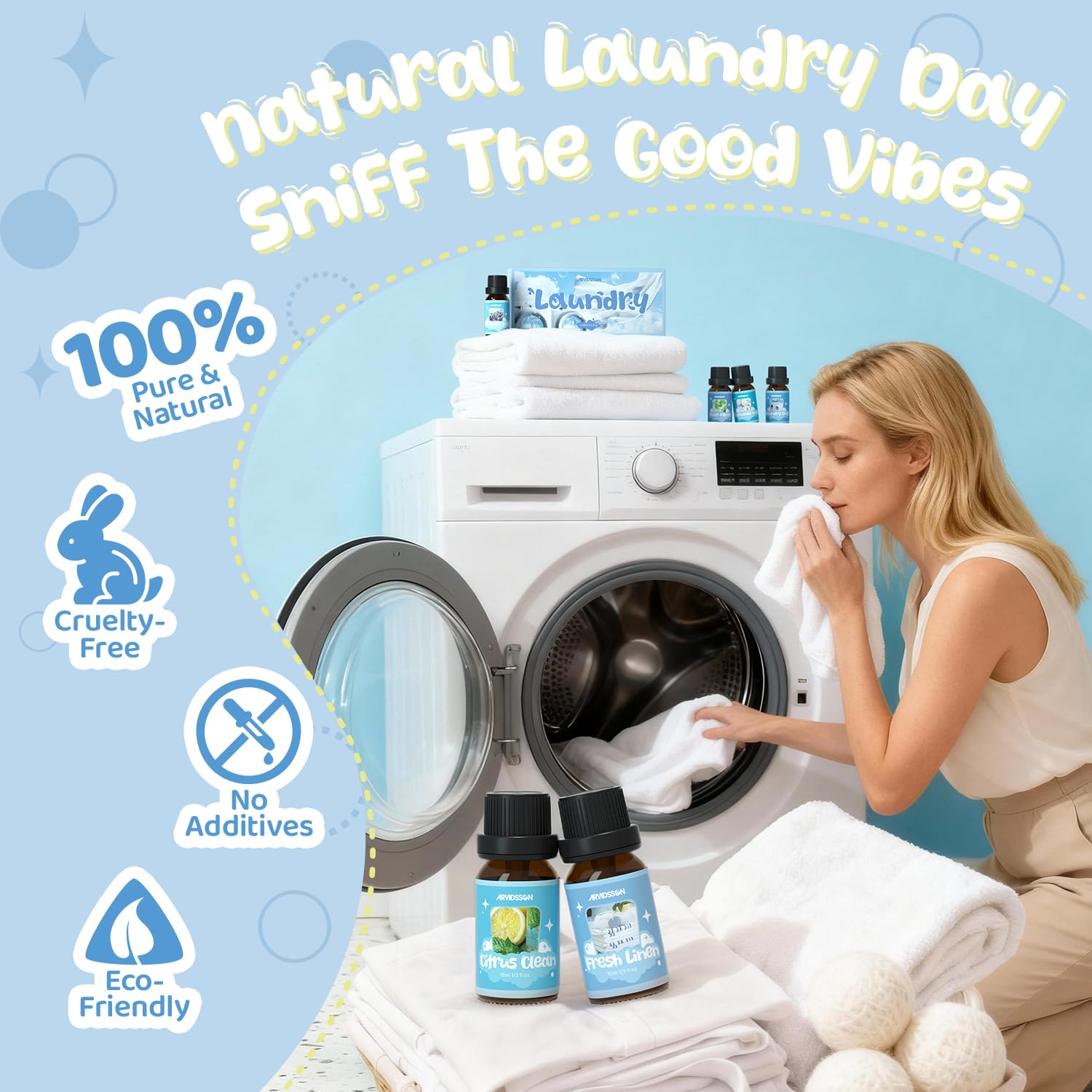 ARVIDSSON Citrus Clean bottle delivers bright laundry aroma