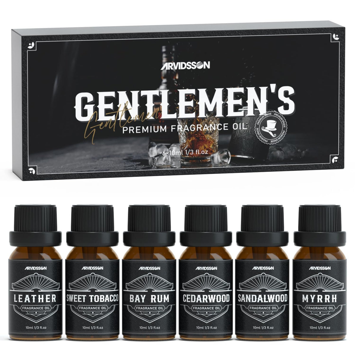 ARVIDSSON masculine sandalwood diffuser oil for a warm, calming ambiance