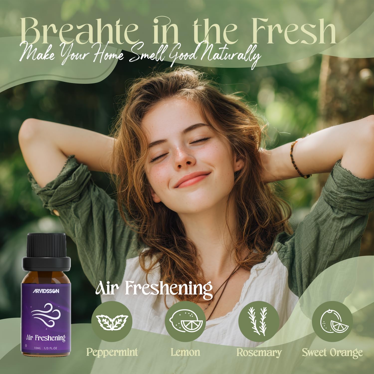 ARVIDSSON Natural ingredients blend with lavender and frankincense for ambience