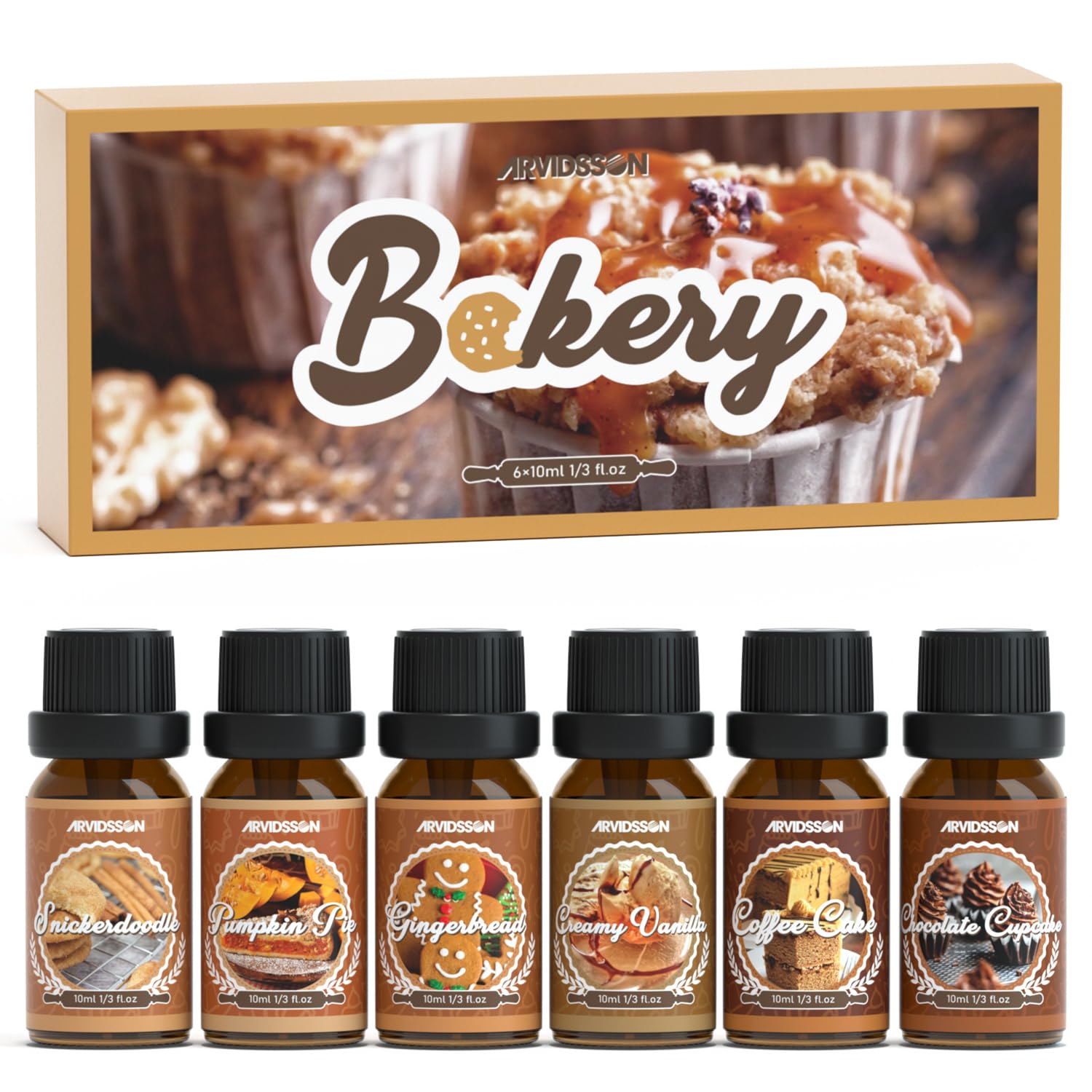 ARVIDSSON pumpkin pie fragrance oil bottle for candles and diffusers, cozy autumn scent