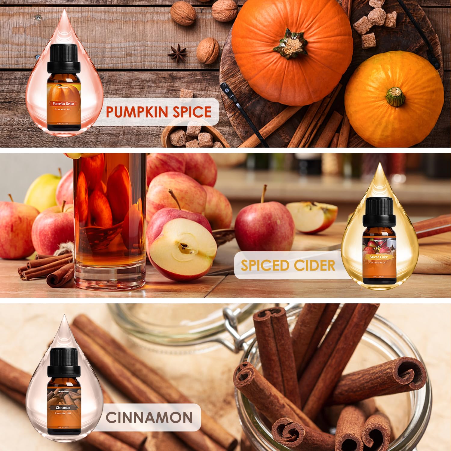 ARVIDSSON Pumpkin Spice oil bottle ideal for seasonal candle making.