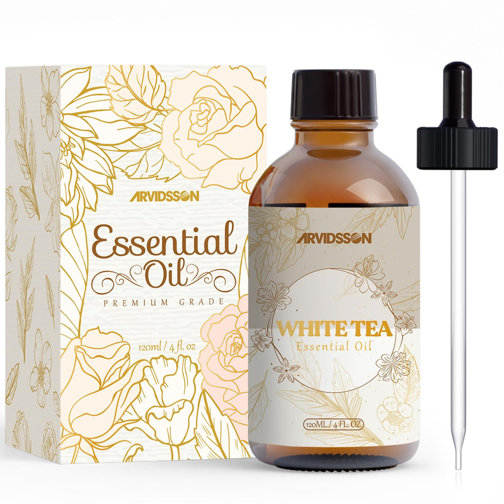 ARVIDSSON White Tea Oil bottle front showing premium fragrance for diffusers and candles