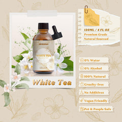 ARVIDSSON White Tea Oil bottle side with elegant packaging for gifting
