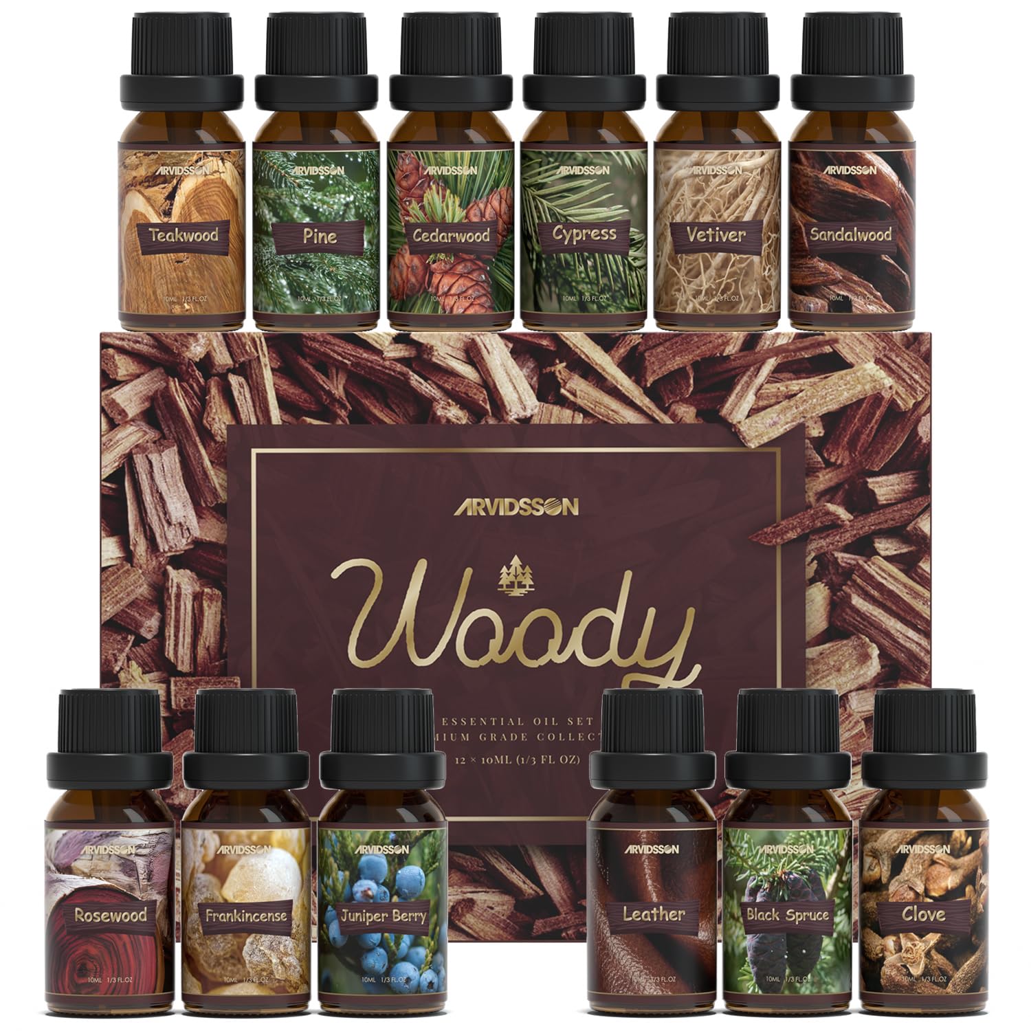 ARVIDSSON cedarwood oil bottle for diffuser and calm ambiance
