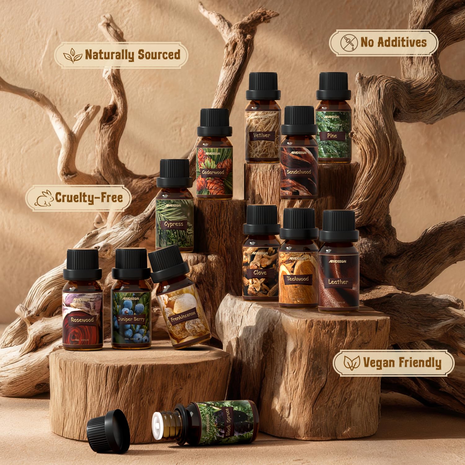 ARVIDSSON sandalwood oil bottle ideal for relaxing blends
