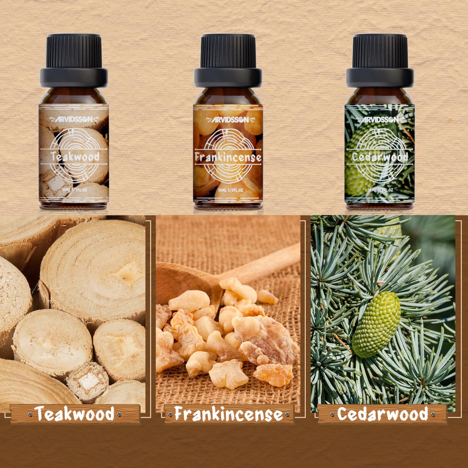 ARVIDSSON Frankincense bottle—spicy-woody note for blends and perfumes.