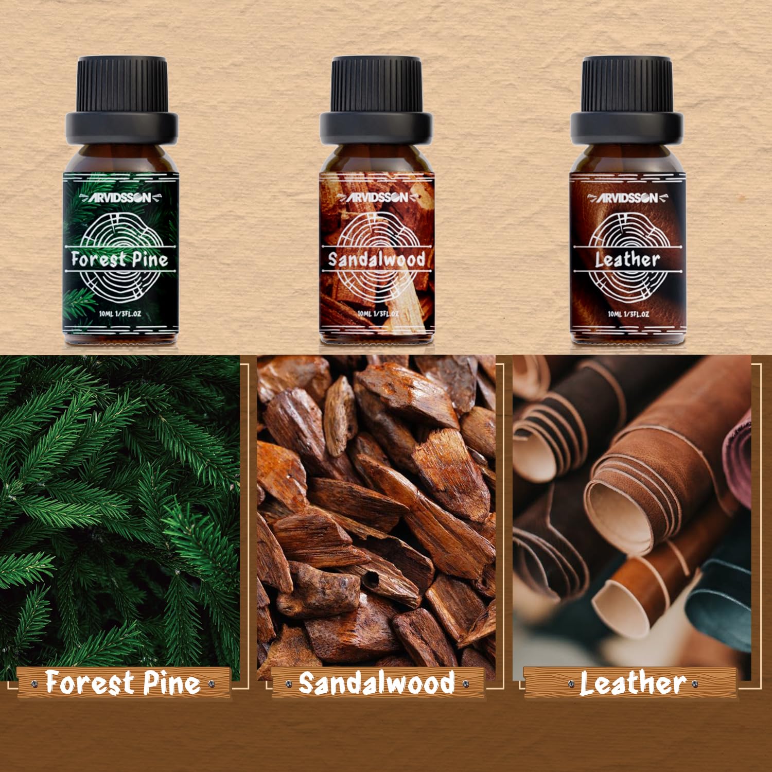 ARVIDSSON Teakwood bottle—earthy aroma ideal for diffusers and crafts.