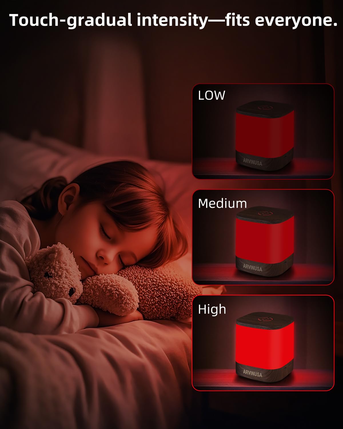 ARVINUSA bedroom glow supports relaxation routines during quiet evenings.