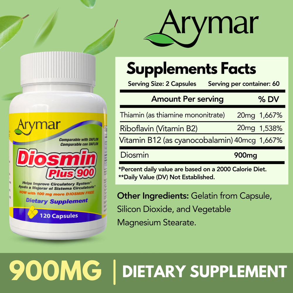 Bottle seal implying safety and quality control for Arymar Diosmin Plus 900.