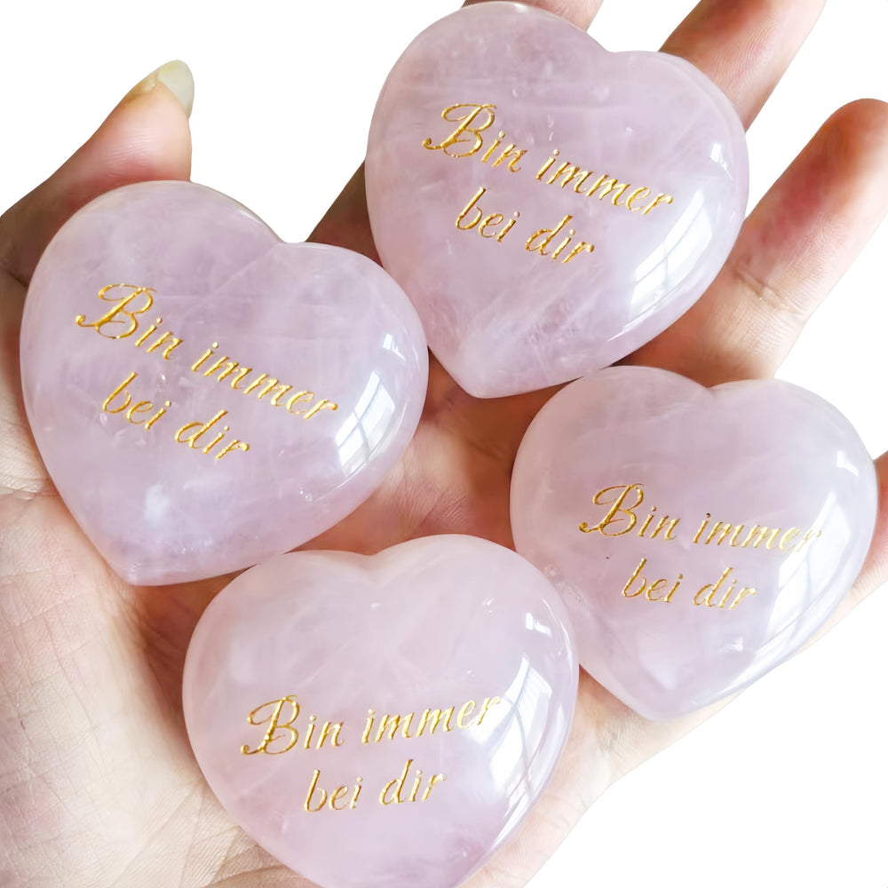 ARZASGO rose quartz heart decorative tray accent—adds beauty and positive vibes.