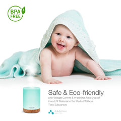ASAKUKI 300ml diffuser auto-off ensures safe operation when water runs low